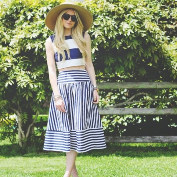 J.O.A.  Dresses & Skirts - NWT Striped Midi Skirt