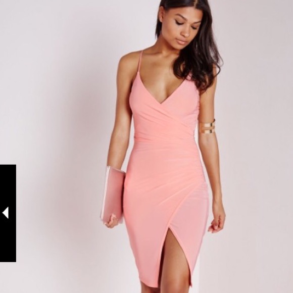 Missguided slinky asymmetric dress