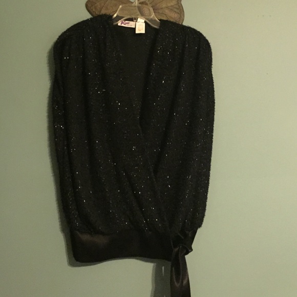Black Glitter Top