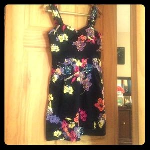Black and floral dress
