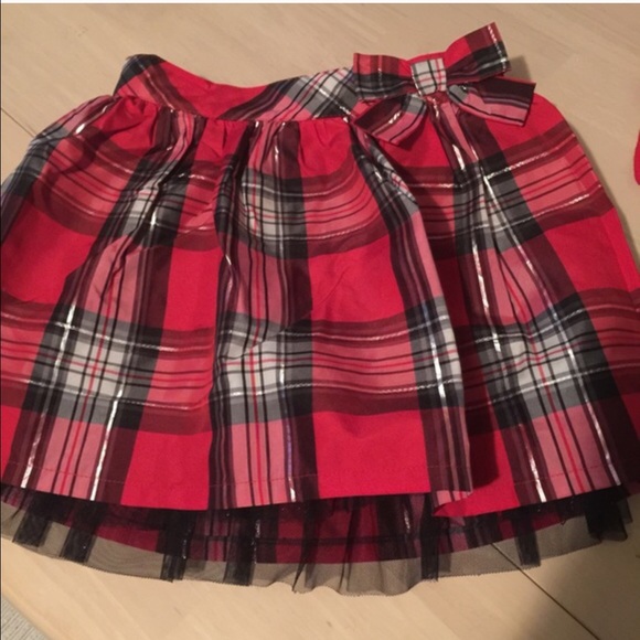CHRISTMAS outfit Girls 2 piece skirt and shrug