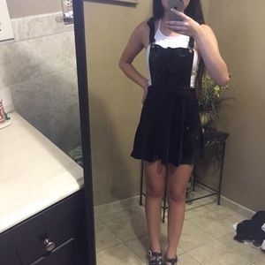 LF Black Velvet overall dress