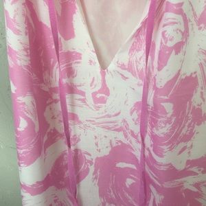LOFT Tops - LOFT Pink and White Chiffon Tank LOFT Tops - LOFT Pink and White Chiffon Tank