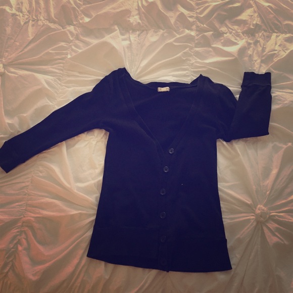 Black Cotton Cardigan