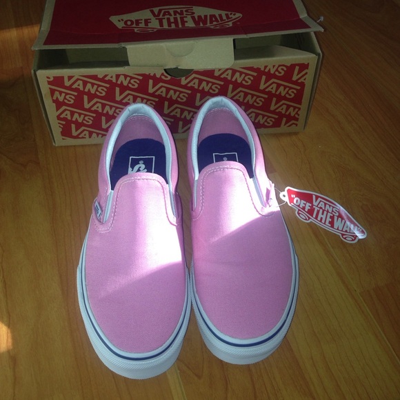 BRAND NEW pink slip on vans