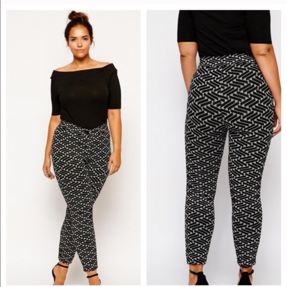 ASOS Pants - ASOS Curve Treggings In Geo Texture