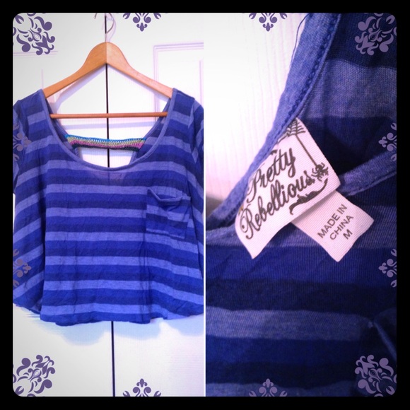 Blue flowy top