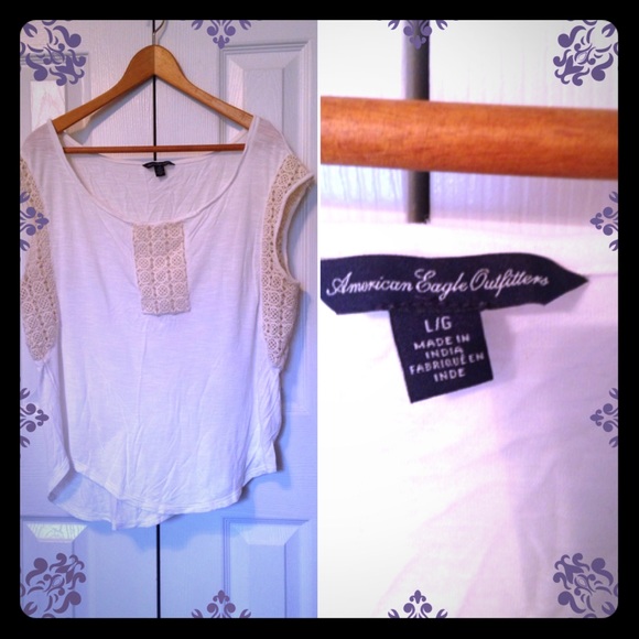 Cream lace top