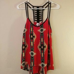 Tribal print tank