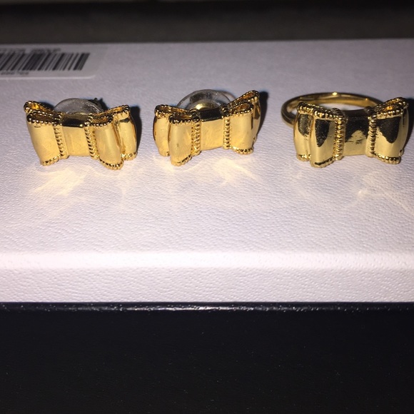 Kate Spade Bow Earrings & Ring Set