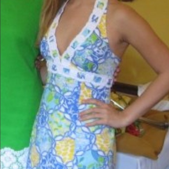 Lilly Pulitzer size 0 Cocoa halter dress
