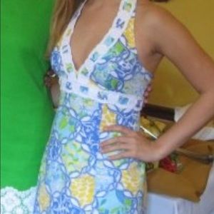 Lilly Pulitzer size 0 Cocoa halter dress