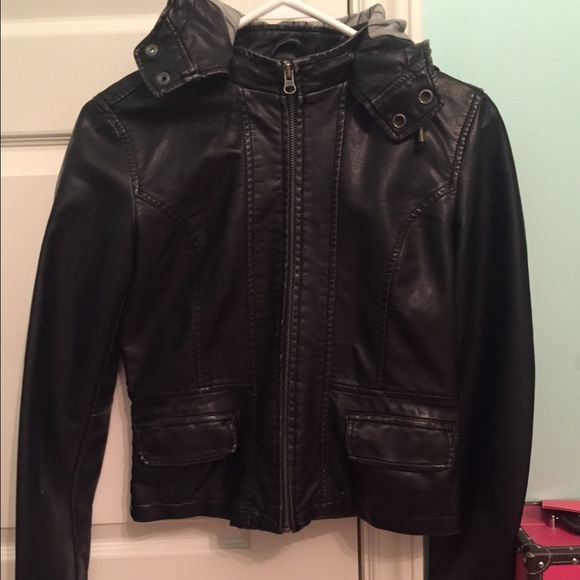 Black leather jacket