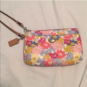 Floral Coach wristlet
