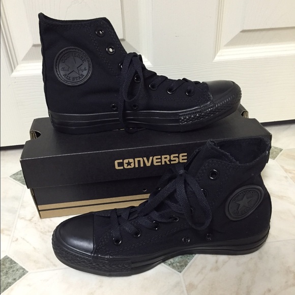 Black high top converse
