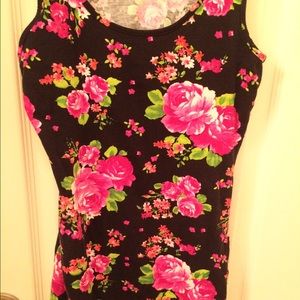 F21 floral body con dress