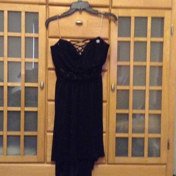 Beautiful strapless black dress