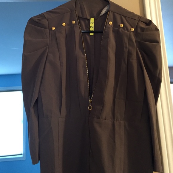 Gray blazer jacket - Picture 2 of 2