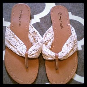 Crochet sandals