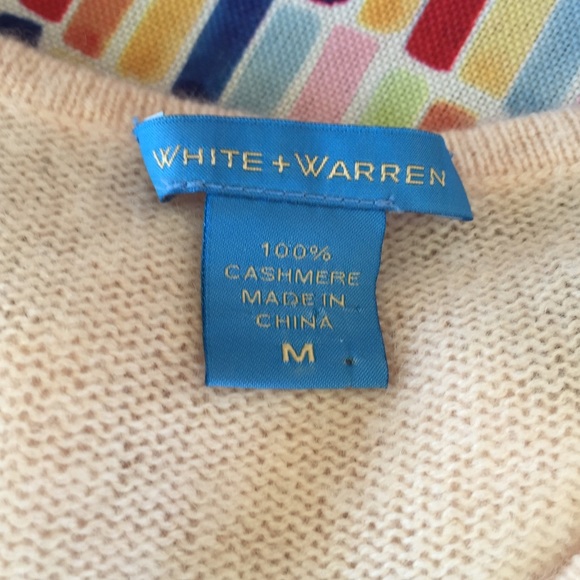 WHITE AND WARREN CASHMERE SWEATER - SIZE MEDIUM - Picture 3 of 3