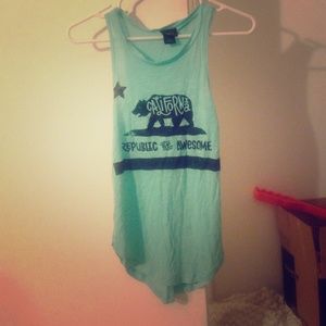light blue tank top!
