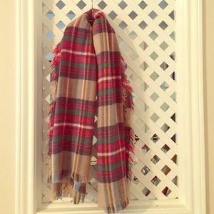 Blanket Scarf, oversized plaid scarf