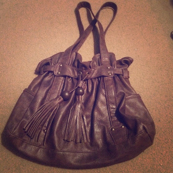 Dark Brown Fringe Purse