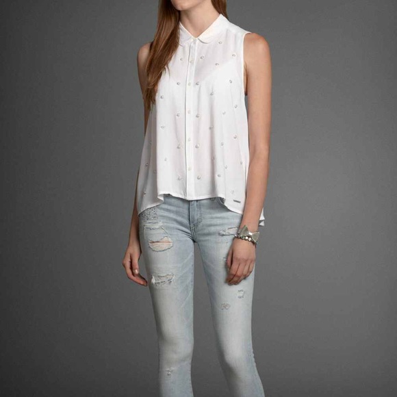 Abercrombie and Fitch Collared button down tanktop