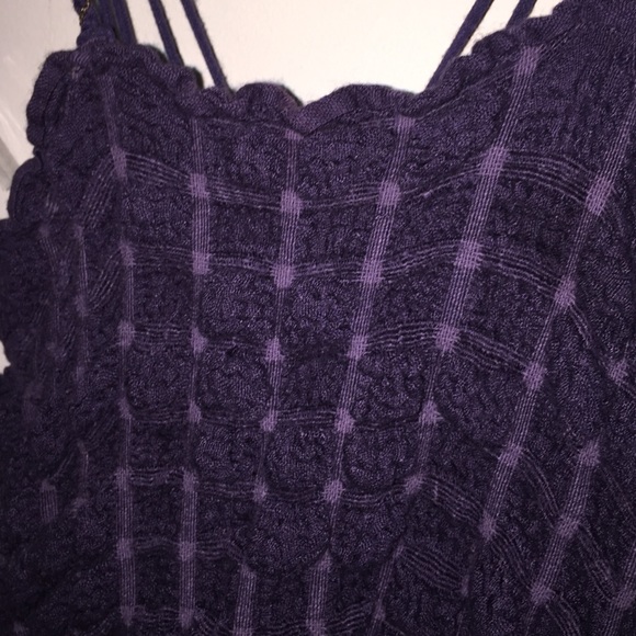 Free People purple textured tank XS - Picture 3 of 4