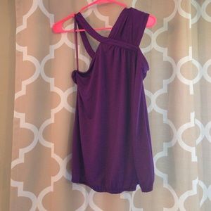 Dressy purple sleeveless top