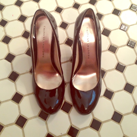 Black Patent Leather Chinese Laundry Heels