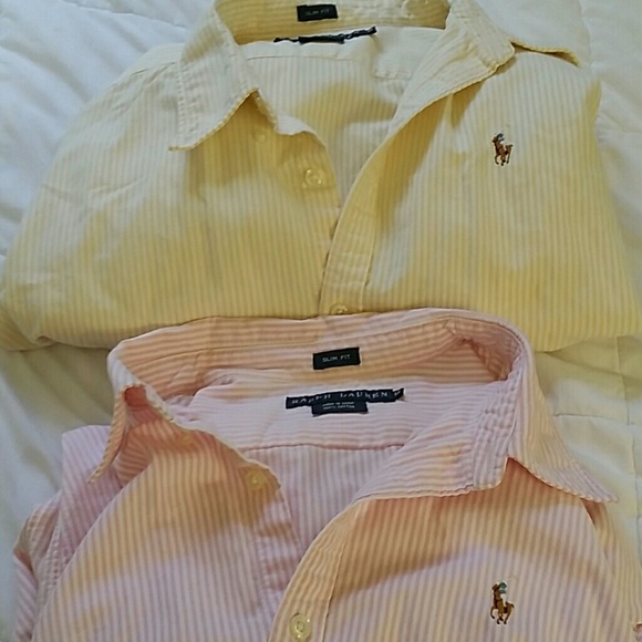 2 Ralph Lauren Stripped Button down tops