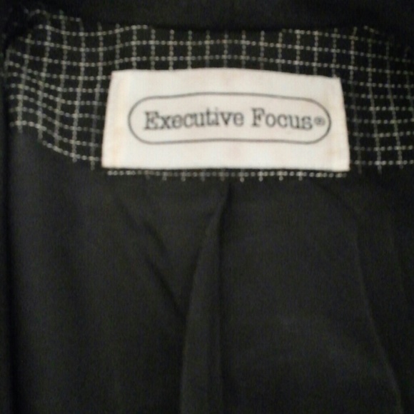 2 piece suit black white double breasted - Picture 4 of 4