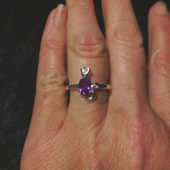 Amethyst ring stamped 925 size 7 1/4