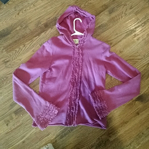 Juicy Couture Pink Ruffle Sweatshirt - Large - Picture 1 of 2