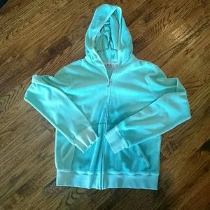 Juicy Couture Turquoise Terry Zip up