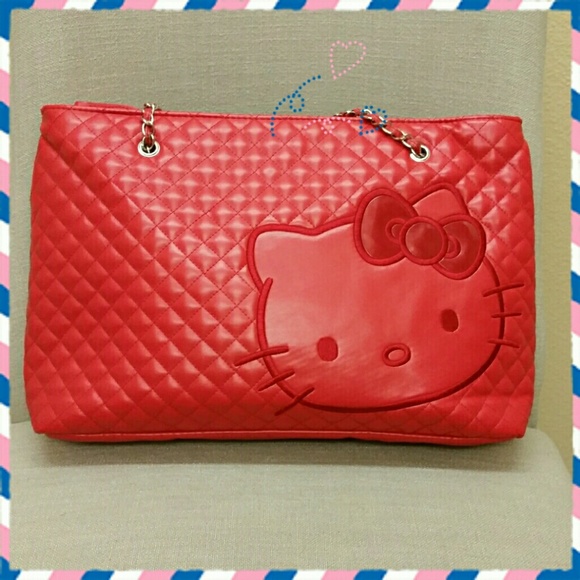 Hello Kitty red quilted bag