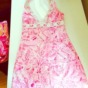 Lilly Pulitzer size 0 Cocoa halter beaded