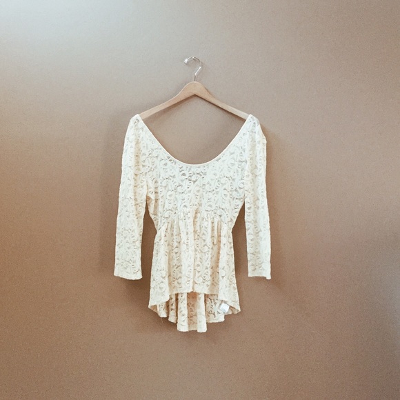 Urban Outfitters High/Low Lace Top