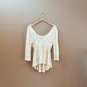 Urban Outfitters High/Low Lace Top