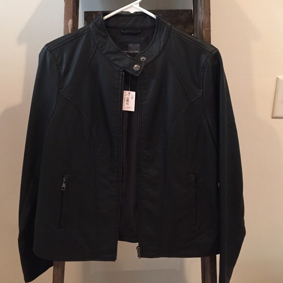 The Limited Jackets & Blazers - BRAND NEW Moto Jacket (Faux Leather)