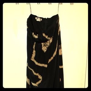 Black/Gold tie dye long formal dress