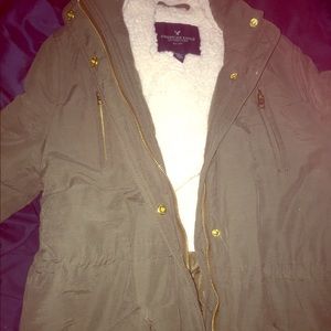 Army green coat