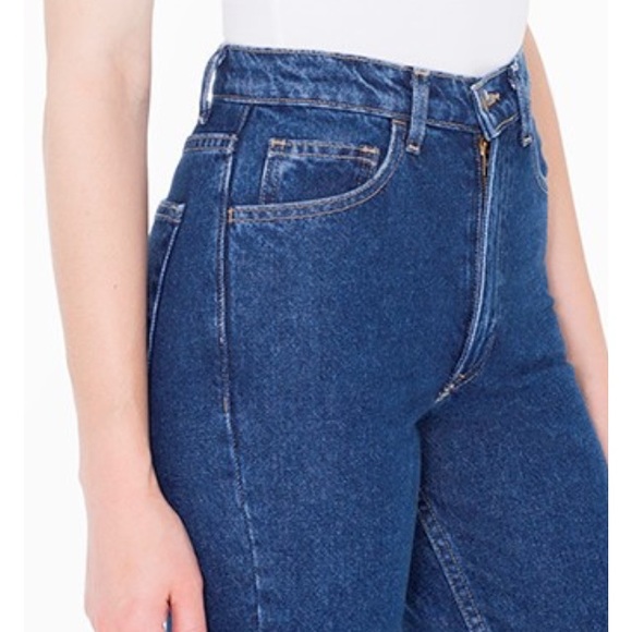 American apparel indigo wash high waist jeans