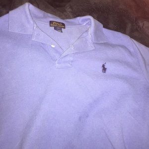 Short sleeved blue polo
