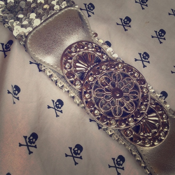 A glittery belt