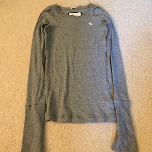 Abercrombie long sleeve dark grey shirt