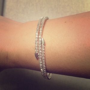 Stella & Dot Radiance Coil Bracelet Silver