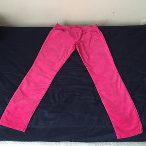Pink corduroys