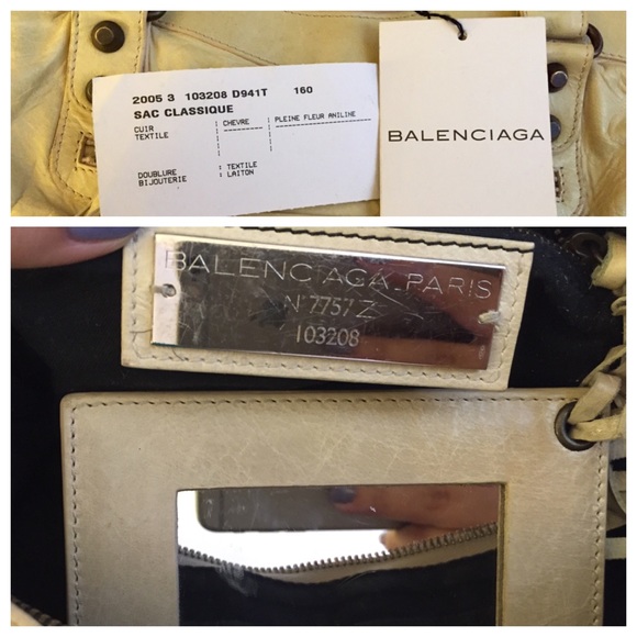 🚫SOLD!🚫 💯 Balenciaga Purse in Cream - Picture 4 of 4